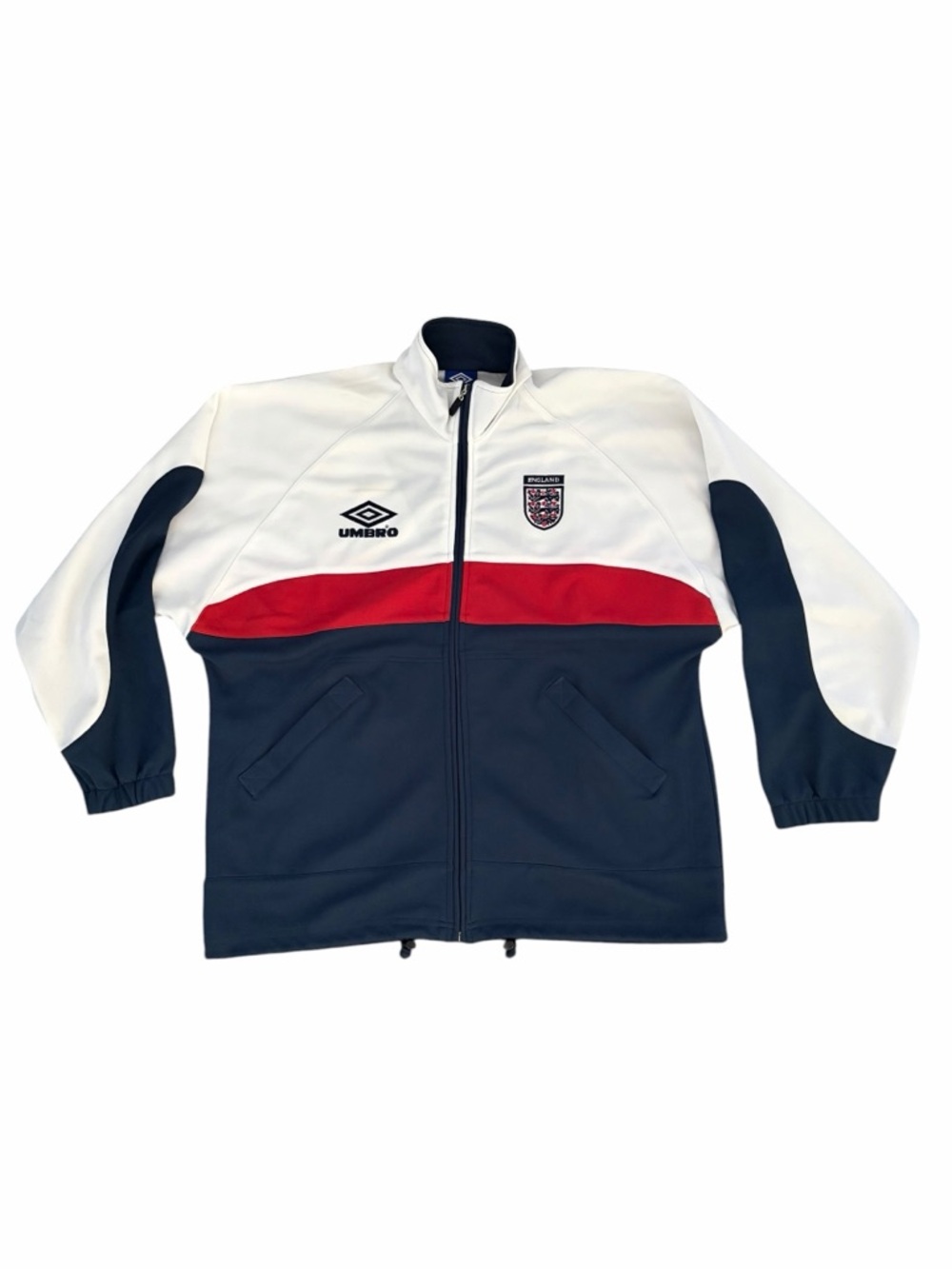 Vintage 2000 England Umbro Track Jacket Mens M 90s Y2K Soccer Full Zip